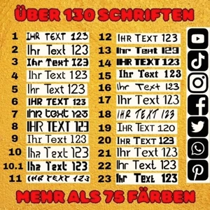 Aufkleber WUNSCHTEXT Auto Namen sticker Schriftzug Tuning 100-120cm sticker   - Bild 1 von 12