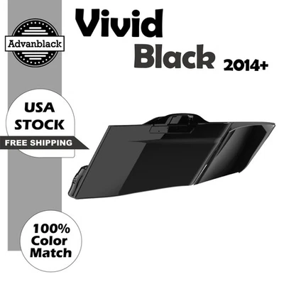 Конические удлиненные седельные сумки Advan Vivid Black CVO для 2014+ Harley Touring - Изображение 1 из 4