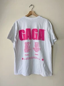 Lady Gaga Chromatica Ball Stadium Tour White Tee Shirt - L - Picture 1 of 4