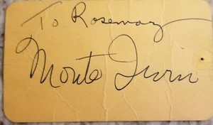 MONTE IRVIN SIGNED WALDWICK NJ BASEBALL AWARDS DINNER CARD 1977 HOF MLB VINTAGE - Picture 1 of 2