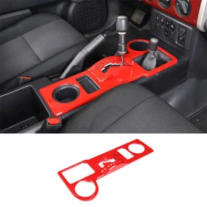 Para Toyota FJ Cruiser 2007-2021 ABS rojo consola central borde panel de cambio de marchas - Imagen 1 de 6