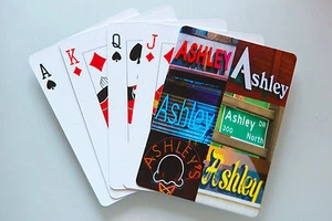 Personalized Playing Cards featuring ASHLEY in photos of actual signs - Imagen 1 de 1