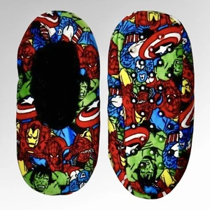 New Kids The Avengers Iron Man Slippers Super Soft Fleece Lined Size Sm/Med 8-13 - Picture 1 of 6