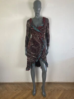 Gaultier Classique 90’s Aztec Tribal Tattoo Wrap around mesh dress - Image 1 of 4