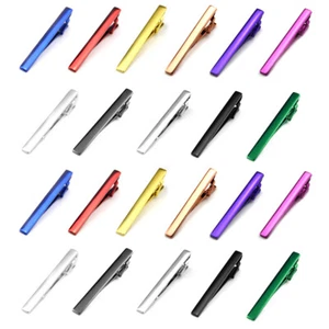 Men Solid Stainless Steel Metal Necktie Clasp Wedding Party Formal Tie Bar Clip - Picture 1 of 10