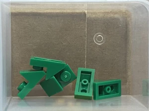 LEGO Parts - Green Slope 45 2 x 1 with 2/3 Cutout - No 92946 - QTY 5 - Picture 1 of 1