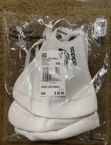 Adidas Face Mask Cover Protection White SMALL (3 Pack) - Picture 1 of 2