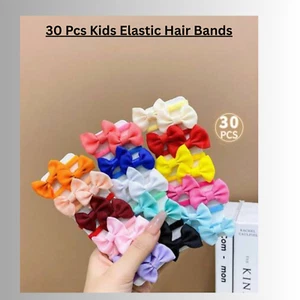 Kids Elastic Hair Bands Bows Bobbles Baby Girls Hair Accessories Gift - Picture 1 of 2