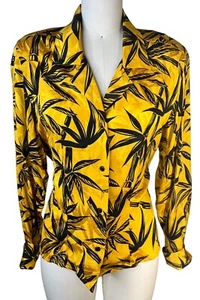Damenbluse Hawaii Blumenmuster Seide maßgeschneidert  - Bild 1 von 10