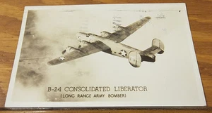 1944 RPPC//CONSOLIDATED LIBERATOR, LONG RANGE ARMY AIRPLANE BOMBER - Picture 1 of 2