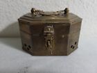 Vintage Brass Chinese Cricket Box Reproduction Trinket Box with Hasp for Lock EC