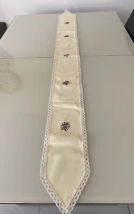 Tischband Handarbeit Stickerei Veilchen 1289/20 - Picture 1 of 3