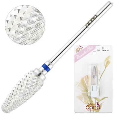 PANA Professional Silver Flame Carbide Nail Drill Bit Medium Grit