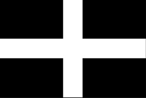 Cornwall Flag 5ft x 3ft Cornish British English County Flag - 2 Eyelets