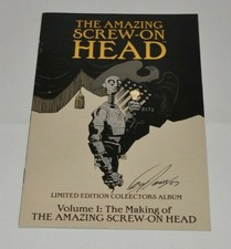 Mike Mignola AMAZING SCREW ON HEAD DVD BOOKLET Signed by Guy Davis 