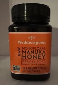 Wedderspoon - miel de manuka monofloral cruda - KFactor 16 - 17,6 OZ - Imagen 1 de 6