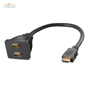 HDMI-Y Adapter Splitter Verteiler 1x HDMI Stecker auf 2x Buchse High Quality 3D - Bild 1 von 4