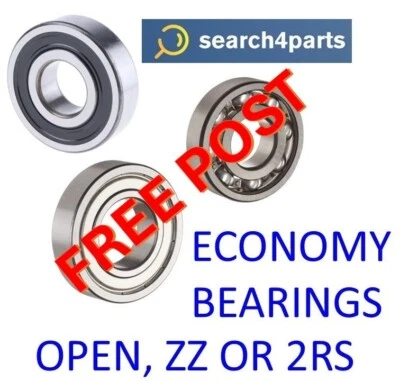 ECONOMY BEARINGS 6000 TO 6311 OPEN ZZ 2RS VARIOUS MAKES YOU CHOOSE - FREE POST - Image 1 of 4