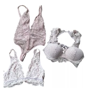Lote De 3 Mezcla De Rosa Victoria’s Secret L Sujetador Bralette Sexy Cuerpo Encaje Lencería - Imagen 1 de 9