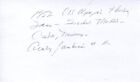 Autographe signé Andre Gambucci 1952 médaille d'argent olympique américaine hockey