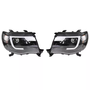 LH&RH Headlamps For Toyota Tacoma 2005-2010 2011 Projector Headlights LED Tube - Picture 1 of 8