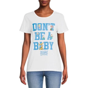 Nickelodeon Rugrats Juniors Short Sleeve XXXL Dont Be a Baby Graphic T-Shirt - Picture 1 of 8