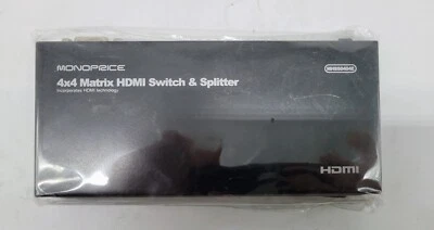 Monoprice 4x4 Matrix HDMI Switch & Splitter MHSS0404E/ No Adapter - Image 1 of 4