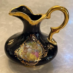 Imperial Limoges Kobaltblau Krug mit Echtgold - 3"x3" | Vintage - Bild 1 von 6