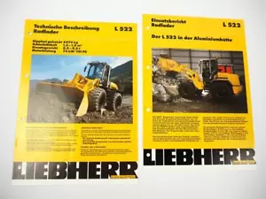Prospekt Liebherr L522 Radlader 1998 + Einsatzbericht Aluminiumhütte 1994 - Bild 1 von 2
