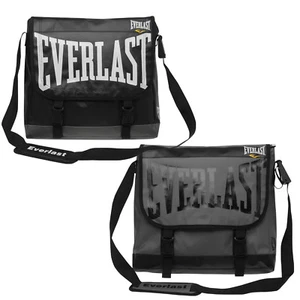 Everlast PVC Messenger Courier Laptop Shoulder Bag Satchel Black or Grey Bag - Picture 1 of 20