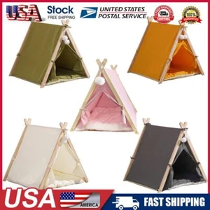 N# Pet Tent Washable Stable Cat Nest with Soft Cushion Portable Removable Dog Ho - Picture 1 of 21