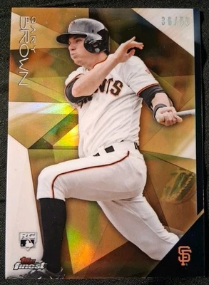 2015 GARY BROWN TOPPS FINEST #85 GOLD REFRACTOR ROOKIE CARD #36/50 ANGELS - Image 1 of 3