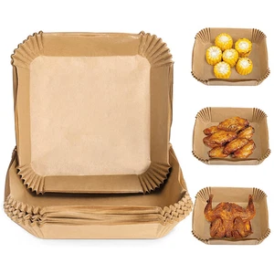 100/200X BACKPAPIER FÜR FRITEUSE HEISSLUFTFRITTEUSE GRILL BACKOFEN AIR FRYER - Bild 1 von 13