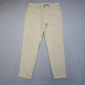 Lululemon Pants Mens 34 Khaki Beige Commission Slim Fit Trousers Work Casual - Picture 1 of 20