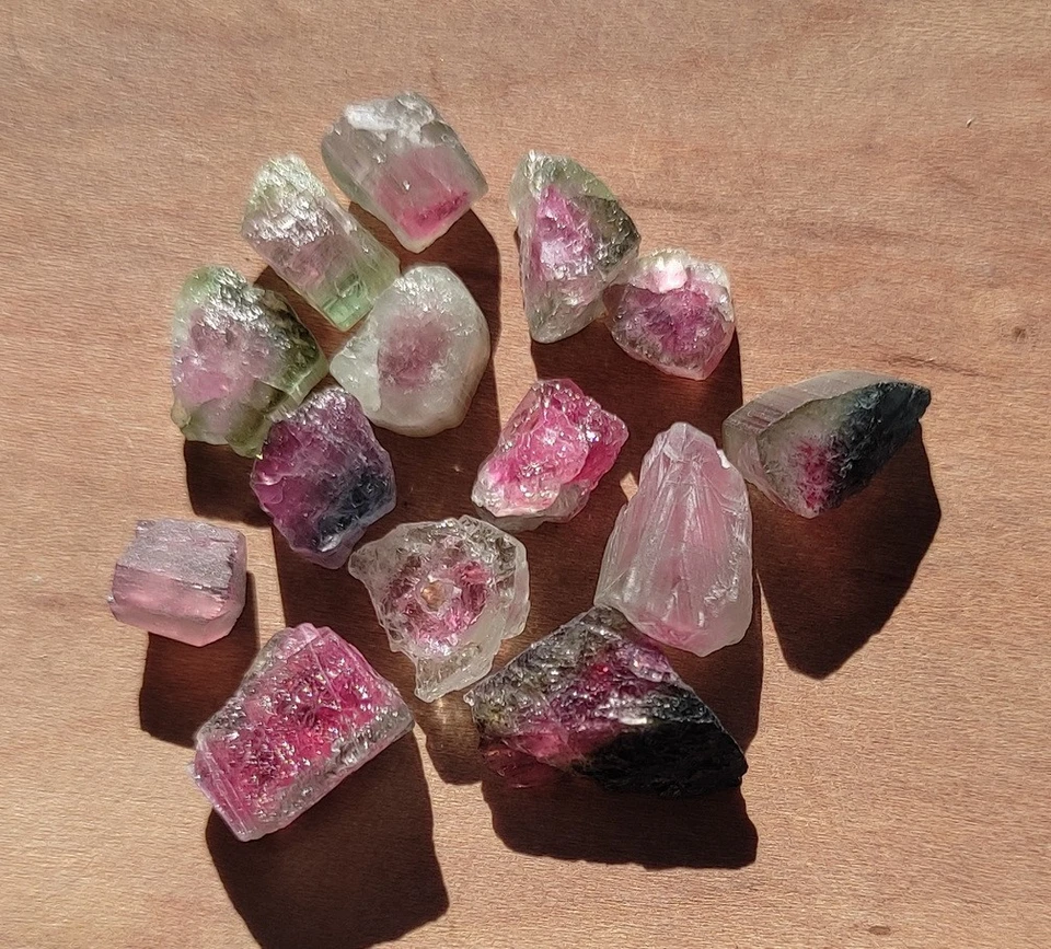 Tourmalines melon d'eau du Cachemire-Pakistan, lot de 23 carats, petits bijoux - Photo 1/4