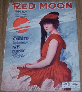 Red Moon Genevieve Tobin Comedy Polly Preferred 1922 Theater Sheet Music - Picture 1 of 1