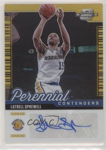 2020-21 Panini Contenders Optic Perennial Gold Prizm /10 Latrell Sprewell Auto - Foto 1 di 3