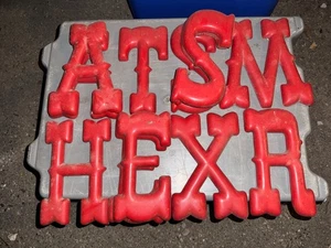 Vintage Plastic Vintage Country Style Red Letters - T E X A S W H R - Picture 1 of 1