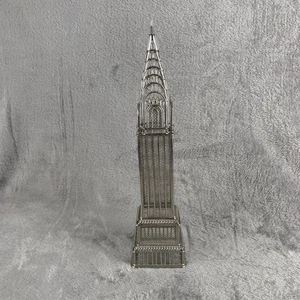 12” Chrysler Building Metal Wire Architectural Sculpture Model Art Home Decor - Picture 1 of 14