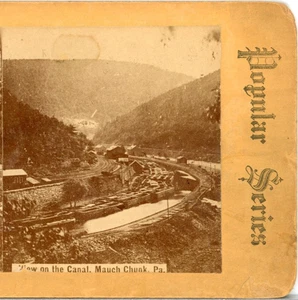 PENNSYLVANIA, Mauch Chunk, View on the Canal--Stereoview H30 - Picture 1 of 4