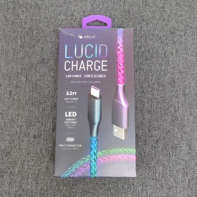 Helix Lucid Charge LED 1m (3.2 ft.) USB-C to USB-A Cable ETHACLED - Image 1 of 3