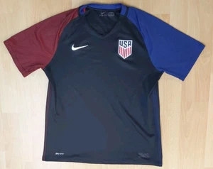 Nike 2016 Team USA Soccer Away Jersey Men's L Large Black Red Dri Fit 724641-010 - Picture 1 of 20