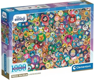 NEW Clementoni Jigsaw Puzzle 1000 Pieces High Quality Impossible Disney Emoji - Picture 1 of 2