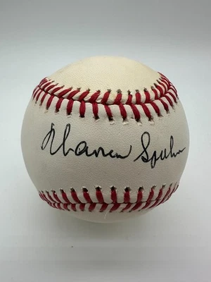Warren Spahn  Signed Autographed Official National League Baseball JSA COA - Image 1 of 4