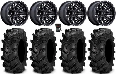 MSA Creed 14" Wheels Machined 27" Cryptid Tires Honda Foreman Rancher SRA Foto 1 de 4