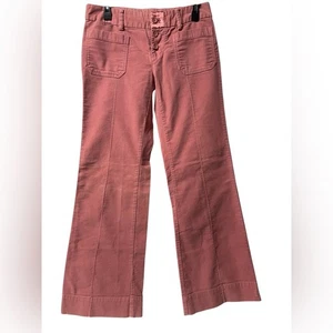 American Eagle Outfitters Salmon Wide Leg Pants soft suede like Casual 8 - Picture 1 of 13