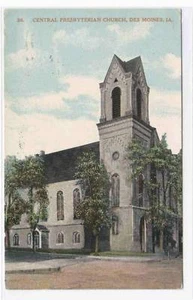 Postal de la Iglesia Presbiteriana Central Des Moines Iowa - Imagen 1 de 1