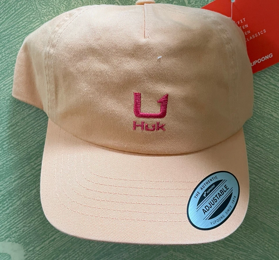 Sombrero Huk Performance Pesca Ajustable Espalda Sólida Naranja Auténtico Yupoong 45 Foto 1 de 1