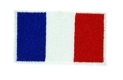 AKACHA Patch Aufnäher Bestickt Flagge Frankreich Französisch Zum Aufbügeln Backpack 3x5