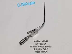 KAROL STORZ N1705-75A William House Suction Irrigation Made In USA (USED). - Picture 1 of 9